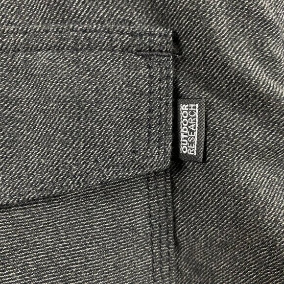 NWOT Outdoor Research Gastown Flannel Shirt Men's Large Gray Outdoors Hiking - Picture 7 of 12